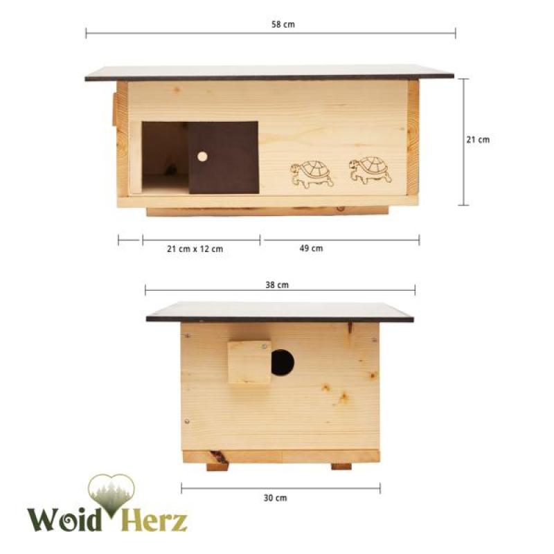 Woid Herz Premium Schildkrötenhaus (SH3) lasiert